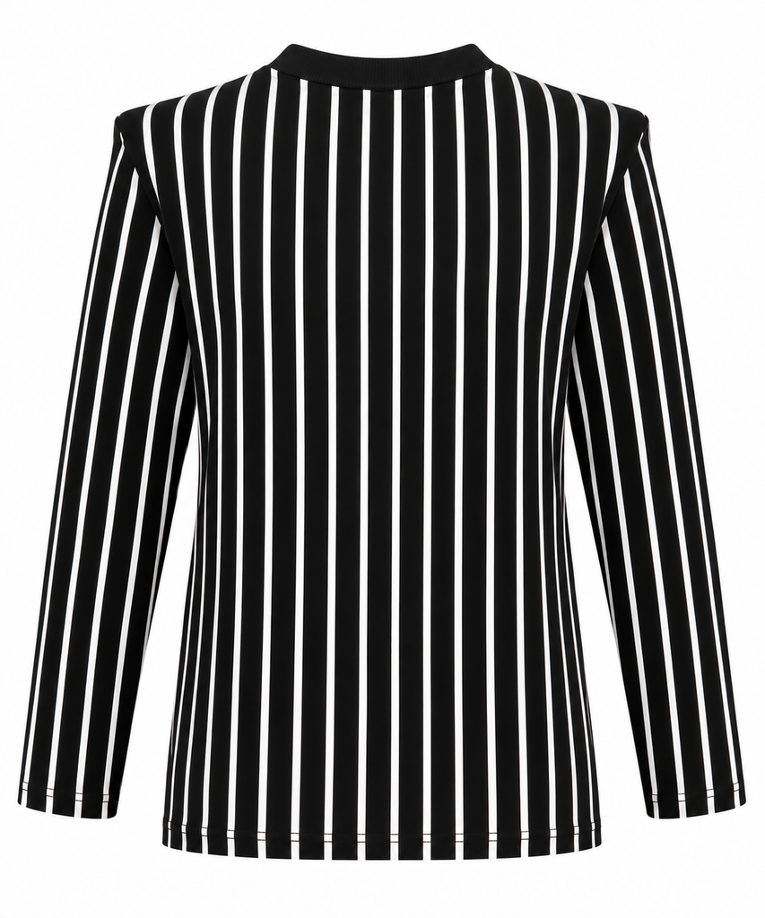 Fine Stripe Long-Sleeve Top