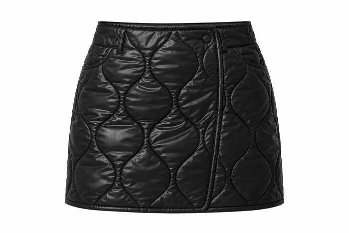 Quilted Faux Leather Mini Skirt