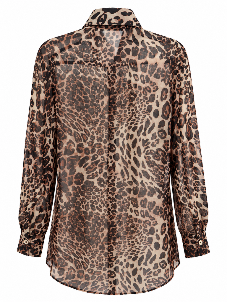 Oversized Leopard Print Shirt