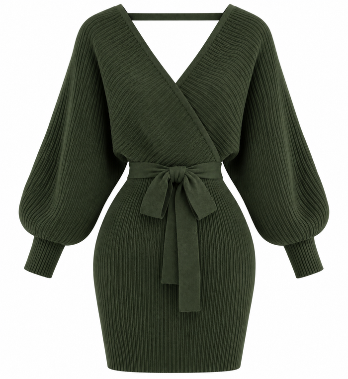 Robe portefeuille douce et élégante