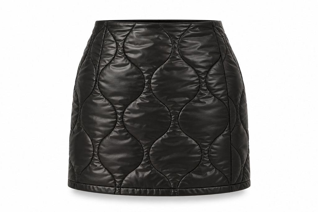 Quilted Faux Leather Mini Skirt