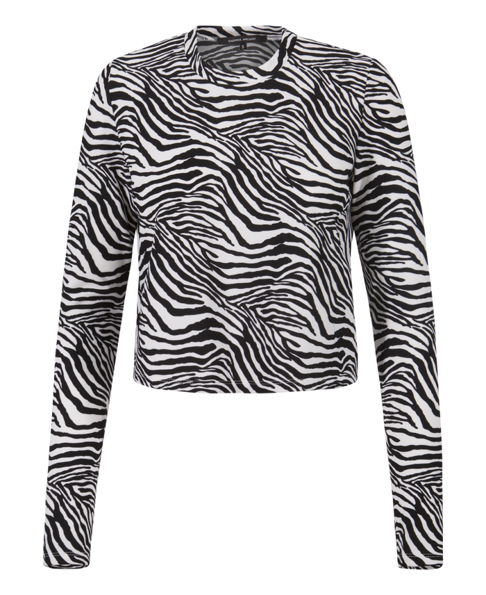 Zebra Long Crop Top