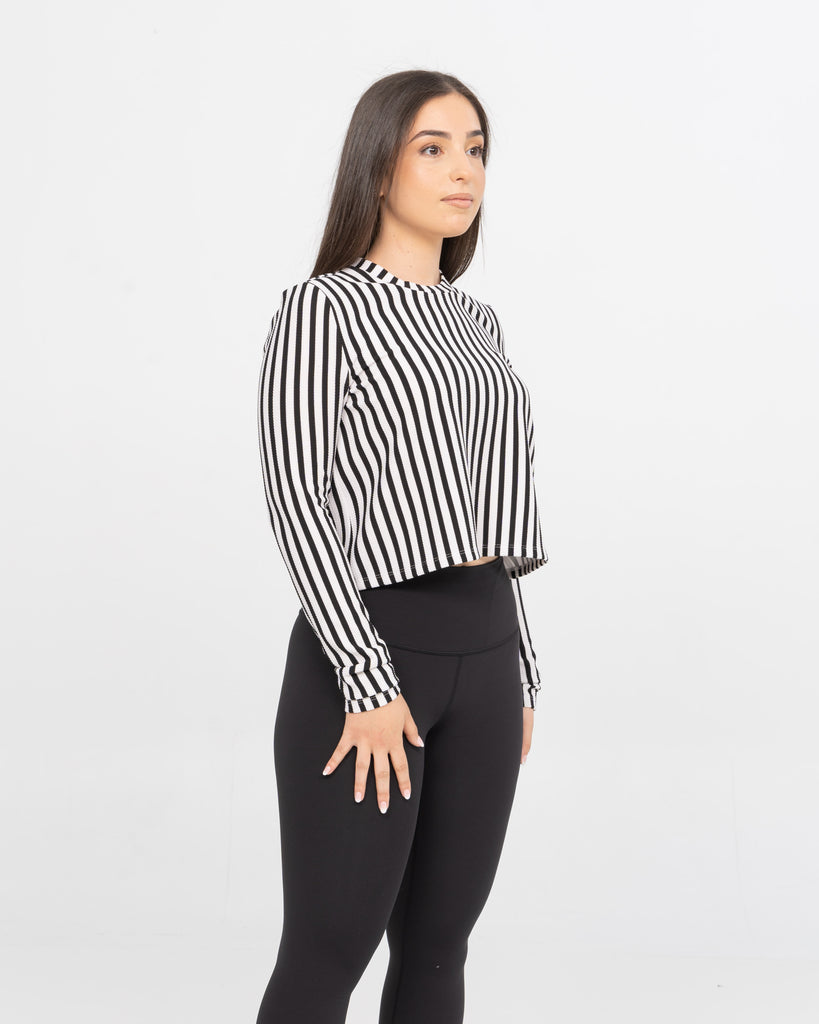 Stripe Long Crop Top