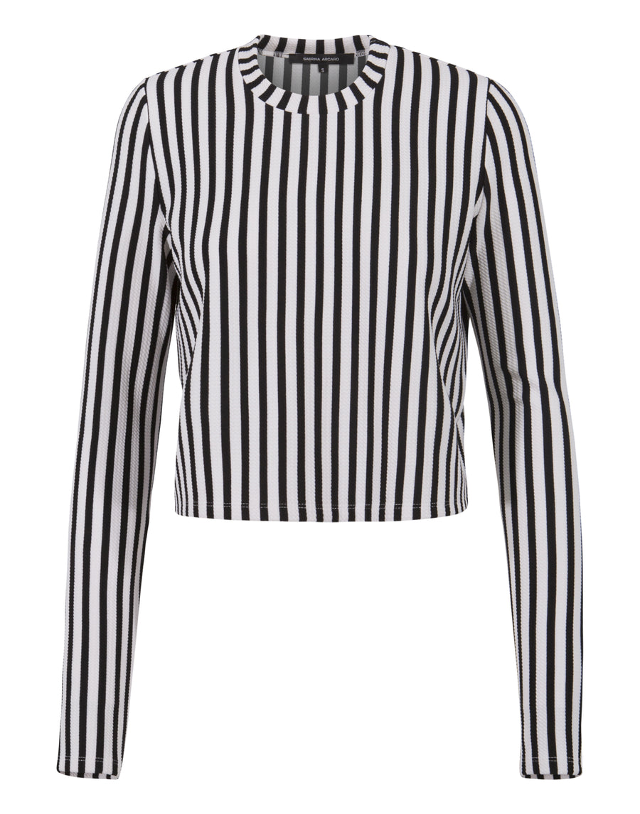 Stripe Long Crop Top